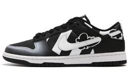 Nike Кроссовки для скейтбординга Dunk с противоскользящим износостойким верхом, унисекс, черно-белые dd1391-100(team82-男女同款条纹解构云) | black