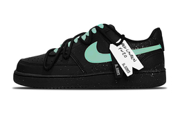 Nike Кроссовки Court Vision Low, быстросохнущие, ударопрочные, с низким верхом, для скейтбординга, унисекс, черно-зеленые dh2987-002（team49-翡翠夜歌） | black green
