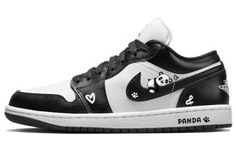 Jordan Баскетбольные кроссовки Air 1 Low Top Vintage, женские, черно-белые dc0774-101(team56-慵懒大熊猫) | black