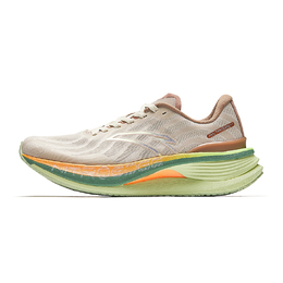 Кроссовки Anta Running Collection с низким верхом, противоскользящие, износостойкие, женские, коричневые, зеленые 122435561-2 | chalk/cloud satin orange/smoke brown