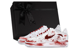 Nike Кроссовки для скейтбординга Air Force 1 с противоскользящим износостойким верхом, унисекс, белые, красные cw2288-111(team84-绯红禁区男款s-box) | white red