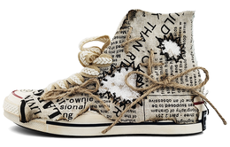 Converse Кеды 1970s Chuck Taylor All Star Anti Slip Wear Resistant High Top Canvas Shoes Unisex Beige Black 162053c (team104-焚烧画报） | burning news
