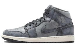 Jordan Кроссовки 1 Mid Distressed Smoke Grey Women's fj3448-001 | vintage gray