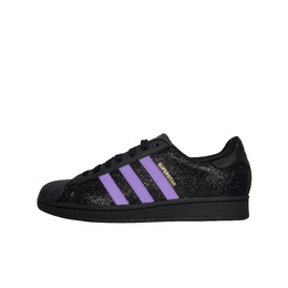 Adidas SUPERSTAR Износостойкие и легкие низкие кроссовки для скейтбординга унисекс, черные, фиолетовые eg4959(team133-紫满天星贝壳头) | black purple
