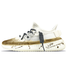 Adidas Кроссовки Yeezy Boost 350 V2, износостойкие, повседневные, унисекс, белые, коричневые hq6316(team40-银蛇顺遂) | white brown