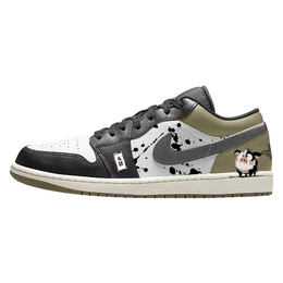 Jordan Баскетбольные кроссовки Air 1 Vintage, унисекс, низкие, белые/зеленые 553558-092(team366-亥猪) | green