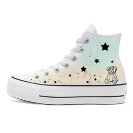 Converse Кеды Chuck Taylor All Star Non-slip Lightweight High-Top Canvas Shoes Women's White 560846c(team641-女款春日茶会) | white