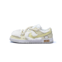 Nike Кроссовки для скейтбординга Dunk Anti-Slip, износостойкие, женские, желтые, белые dd1503-103(team462-可爱鬼) | lemon