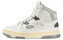Gucci Женские высокие кроссовки с эффектом потертости, цвет «Off White» 765437 aacv6 9161 | ecru
