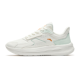 Кроссовки Anta Running Collection с низким верхом, устойчивые к истиранию и скольжению, женские, белые, зеленые 922435512-6 | ivory white/light sunlit green