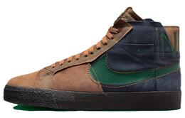 Nike Кроссовки Sb Zoom Blazer Mid Premium Legend Dark Brown Obsidian Patchwork fz3306-200 | brown green blue