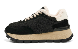 Eblan Низкие повседневные кроссовки женские черные el634745m01 | black fleece-lined
