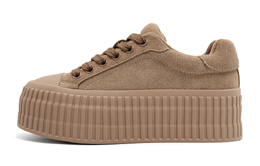 Eblan Низкие повседневные кроссовки женские цвета хаки el734757m17 | khaki fleece-lined