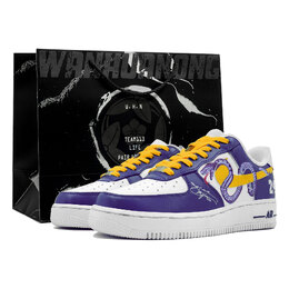 Nike Кроссовки для скейтбординга Air Force 1, унисекс, низкие, фиолетовые cw2288-111(team113-紫金曼巴s-box) | white