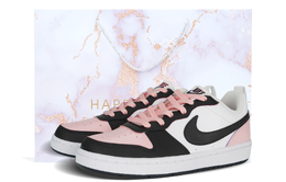 Nike Кроссовки Court Borough Black Pink Toe Deconstruction Special Box Luxury Streetwear Low Top для скейтбординга GS Pink Black dv5456-108(team86-黑粉脚趾sbox) | black pink