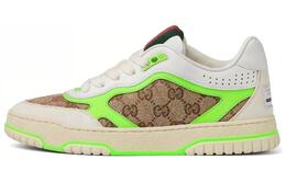 Gucci Женские кроссовки Re Web «GG Canvas бежево-черно-зеленый» 785452 aadhw 9571 | beige green