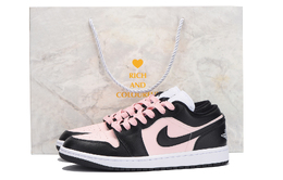 Jordan Баскетбольные кроссовки Air 1 Dopamine Dressing Low-Top Vintage, женские, черные dc0774-101(team32-女款黑粉sbox) | black pink