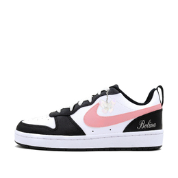 Кроссовки Nike Court Borough женские низкие розовые, черные звезда просто bq5448-115(team271-粉墨星简） | star simple