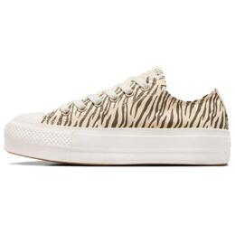 Женские кроссовки Chuck Taylor All Star Lift Low с принтом «Зебра» Converse, бежевый/черный a10959c | beige black