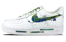 Nike Кроссовки Air Force 1 07 Air Force 1 с термо-противоскользящей амортизацией, низкие, женские, белые, синие, зеленые dh2920-111(team叁-女款鸢尾花白蓝绿)