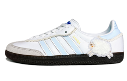 Adidas Кроссовки для скейтбординга SAMBA OG с противоскользящим износостойким верхом, унисекс, сине-белые ig1024(team74-奶蓝绵羊少女) | light blue