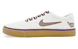 Nike SB Chron 2 Противоскользящие и износостойкие дышащие низкие скейтбордские кроссовки унисекс белый коричневый, индивидуальные dm3494-107(team44-咖啡时间) | custom