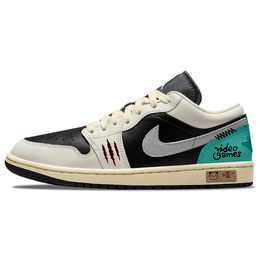 Jordan Баскетбольные кроссовки Air 1 Vintage, женские, низкие, цвет голубой/черный dc0774-001(team114﹣女款熊猫反转） | cyan black