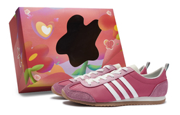 Adidas Низкие повседневные кроссовки VS JOG 2.0 811 с принтом клубники и медведя, унисекс, розовые и белые ji2434(team80-男女同款草莓小熊s-box) | pink white
