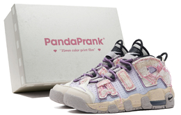 Nike Air More Uptempo Vintage Баскетбольные Кроссовки Женские Высокие Белый Фиолетовый Розовый fj1387-001(teamh-女款星之梦s-box) | white purple pink