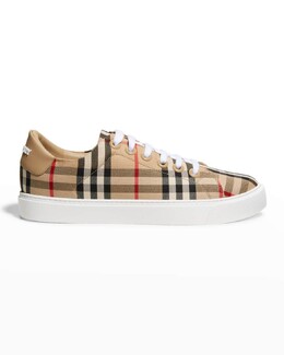 Низкие кроссовки в клетку New Albridge Burberry prod247520158 | archive beige