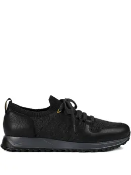 Doucal's wool-panelled leather sneakers 31893406