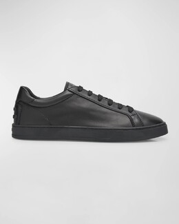 Мужские кожаные низкие кеды Allacciata Cassetta Tod's, цвет Black prod271350440 | black