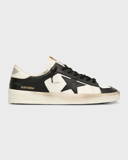Мужские кожаные низкие кеды Stardan Star Golden Goose, цвет White/Black prod248130279 | white/black