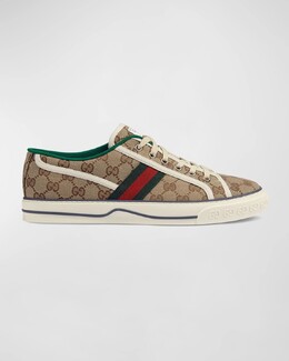 Мужские теннисные кроссовки 1977 GG Canvas Gucci, цвет Beige prod229200033 | beige
