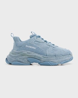 Мужские кроссовки Triple S из джинсовой ткани Balenciaga, цвет 4000 Blue prod265140400 | 4000 blue