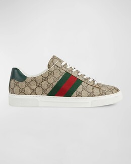 Мужские низкие кеды Gucci Ace с паутиной, цвет Beige prod266370108 | beige