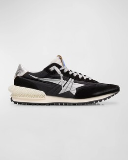 Мужские кроссовки для бега из нейлона и замши Marathon Golden Goose, черный prod273450315 | black