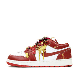 Jordan Баскетбольные кроссовки Air 1 Vintage, женские, низкие, золотисто-красные fj3465-160（team肆叁柒-如愿） | gold red