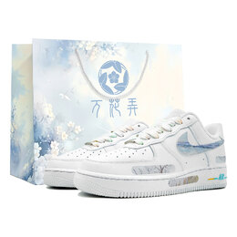 Nike Кроссовки для скейтбординга Air Force 1, унисекс, низкие, синие cw2288-111(team113-雪景s-box) | white blue