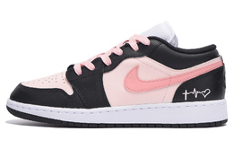 Jordan Баскетбольные кроссовки Air 1 Vintage, женские, низкие, розовые 553560-131(team32-心跳黑粉) | black pink