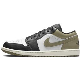 Jordan Кроссовки 1 Low Black Toe Medium Olive 553558-092 | black white green