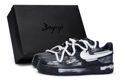 Nike Кроссовки Air Force 1 07 811 Manufacture Spinal Special Shoe Box Slip-Resistant Low-Top Skateboard Shoes Unisex Black White cw2288-001(team80-男款脊骨s-box) | black white