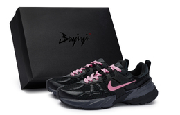 Nike Unisex Black Rose Red Низкие кроссовки для бега с амортизацией V2K, устойчивые к истиранию и водонепроницаемые fd0736-001(team80-女永恒星辉玫红sbox) | black rose red