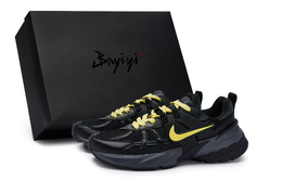 Nike V2K Run Абразивоустойчивые Низкие Кроссовки для Бега Унисекс Черный Желтый fd0736-001(team80-女永恒星辉黄s-box) | black yellow