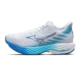 Mizuno Кроссовки Wave Rider 28 с низким верхом, противоскользящие, износостойкие, дышащие, женские, цвет белый-синий j1gd2403-21 | white/blue