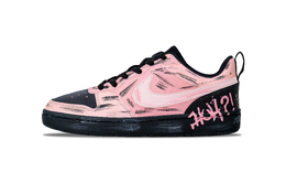 Nike Court Borough 2 Розовые чернила Износостойкие Поддерживающие Противоскользящие Низкие Кроссовки для Скейтбординга Женские Розовый Черный bq5448-115(team350-粉墨-dxd) | pink black