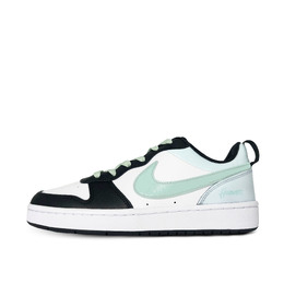 Nike Легкие, нескользящие и износостойкие низкие кроссовки для скейтборда Court Borough GS, цвет: черный, белый, зеленый bq5448-115(team-288薄荷奶绿女款绿黑) | black white green