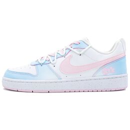 Nike Кроссовки для скейтборда Court Borough Star Whisper Bowknot Coverage, устойчивые к истиранию, с низким верхом, цвет GS, синие, розовые dv5456-105(team335-46星语) | blue pink