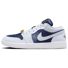 Jordan Кроссовки 1 Low Se Football Grey White Gym Red Midnight Navy Women's fz8778-044 | white blue