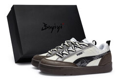 Puma Ударопрочные, быстросохнущие, износостойкие низкие кроссовки для скейтбординга Park Lifestyle, унисекс, бежевый, черный, бежевый 397262-01(team80-男女款漂流海岛s-box) | beige black beige